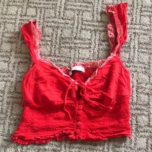 O.vianca sexy red vacation tank top xs